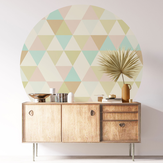 Round / Circle Wall Sticker - Geometric pattern