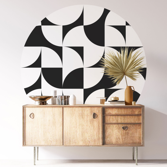 Round / Circle Wall Sticker - Geometric pattern