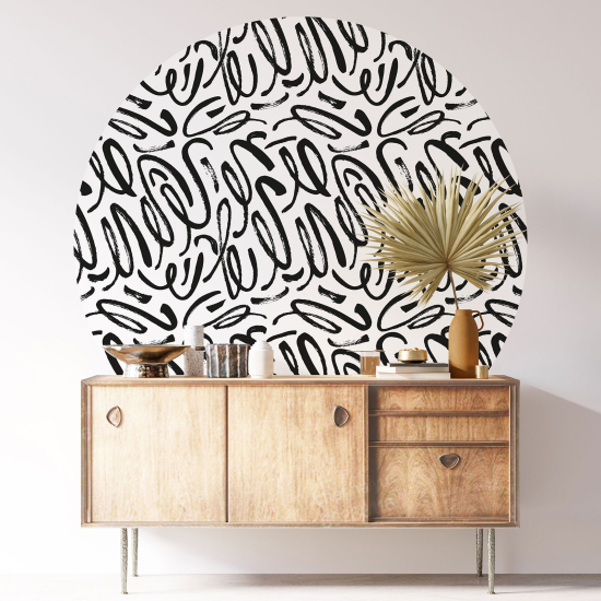 Round / Circle Wall Sticker - Graphic Pattern