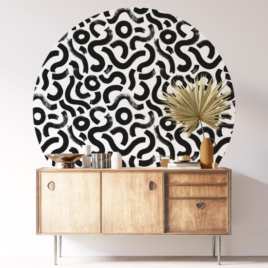 Round / Circle Wall Sticker - Graphic Pattern