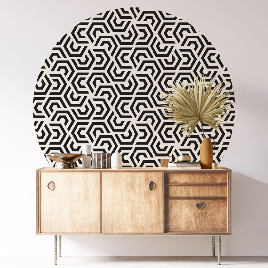 Round / Circle Wall Sticker - Graphic pattern