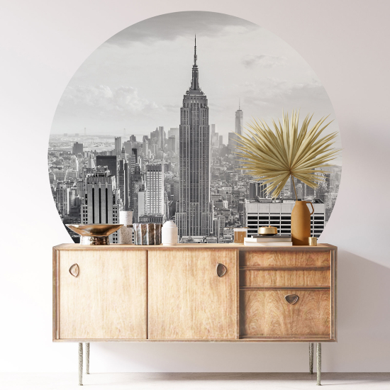 Round / Circle Wall Sticker - New York