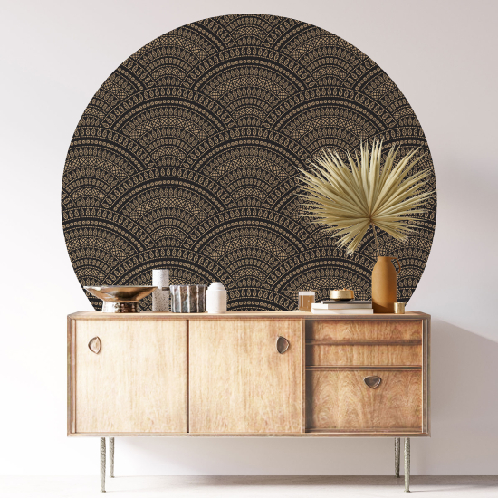 Round / Circle Wall Sticker - Oriental pattern