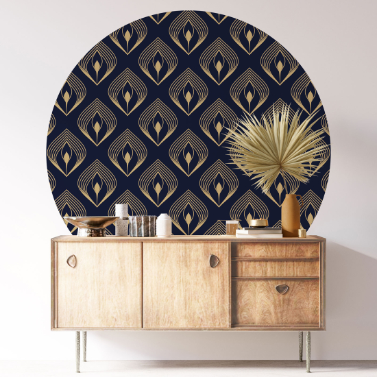 Round / Circle Wall Sticker - Oriental pattern