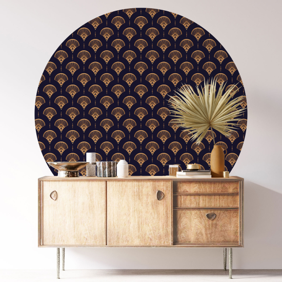 Round / Circle Wall Sticker - Oriental pattern