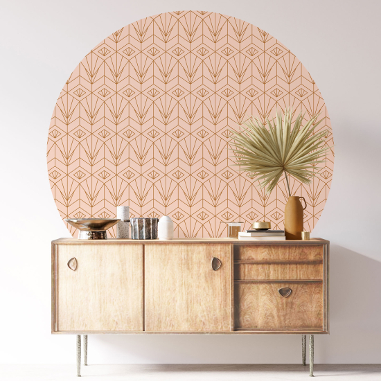 Round / Circle Wall Sticker - Oriental pattern