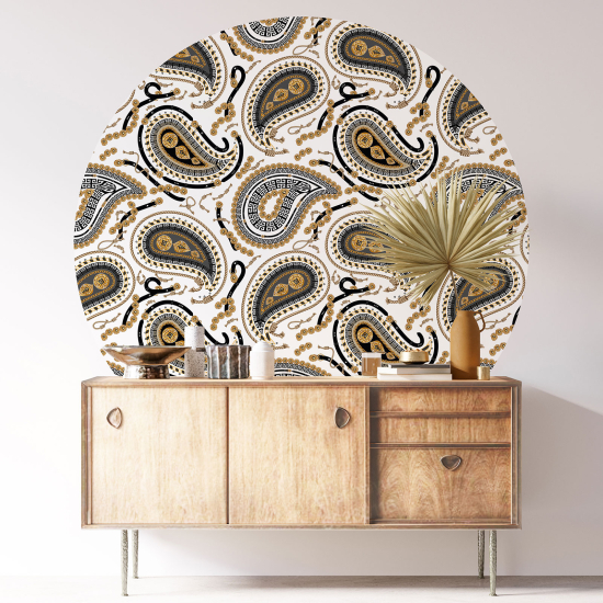 Round / Circle Wall Sticker - Oriental pattern