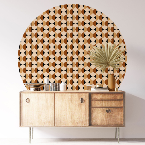 Round / Circle Wall Sticker - Oriental pattern