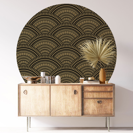 Round / Circle Wall Sticker - Oriental pattern