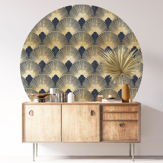 Round / Circle Wall Sticker - Oriental pattern