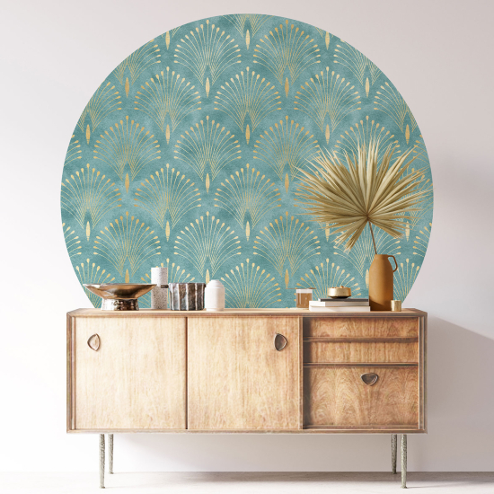 Round / Circle Wall Sticker - Oriental pattern