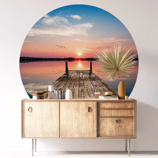 Round / Circle Wall Sticker - Pontoon