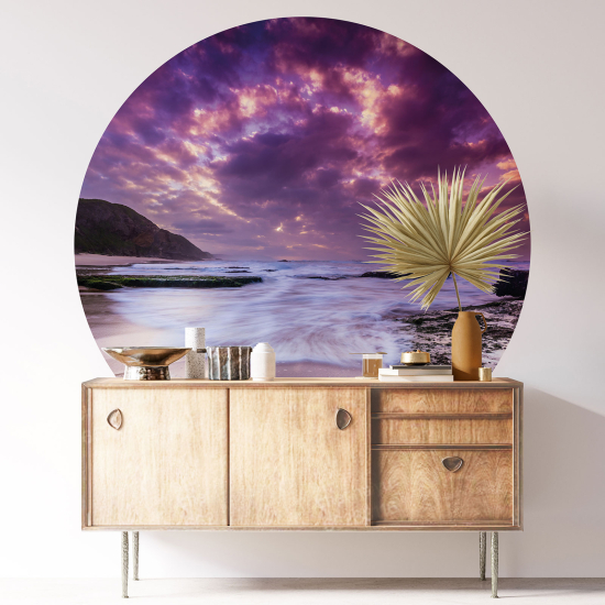 Round / Circle Wall Sticker - Sea View