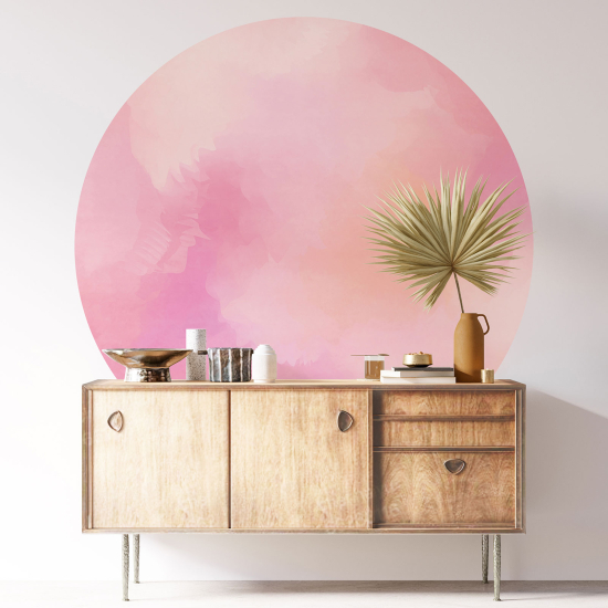 Round / Circle Wall Sticker - Trendy Color