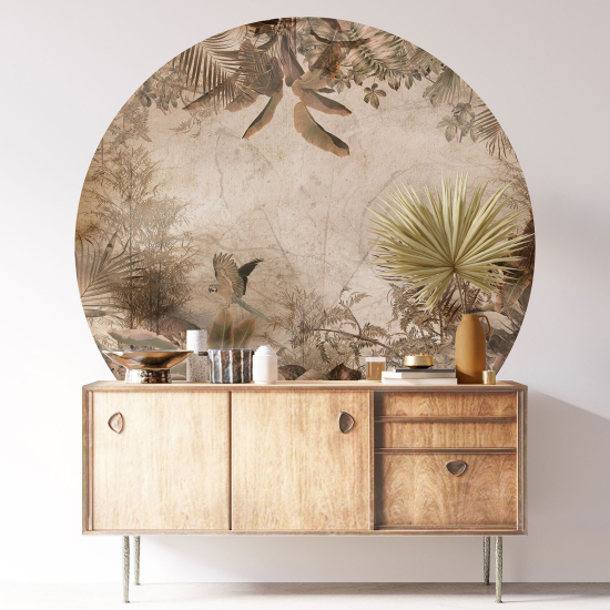 Round / Circle Wall Sticker - Tropical Forest