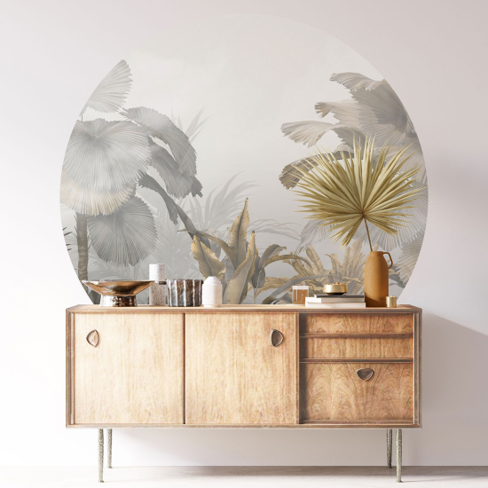 Round / Circle Wall Sticker - Tropical Forest