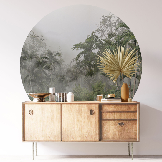 Round / Circle Wall Sticker - Tropical Forest