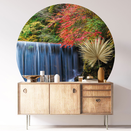 Round / Circle Wall Sticker - Waterfall