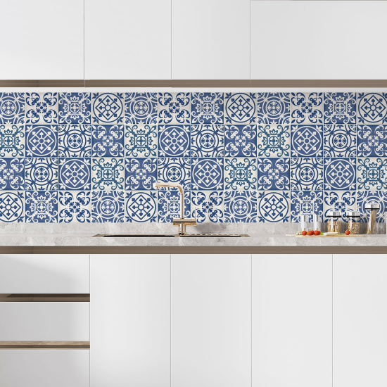 Self Adhesive Kitchen Splashback - Cement tile effect