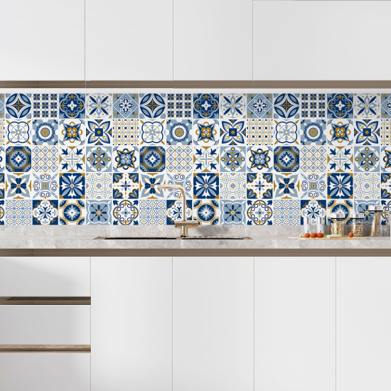 Self Adhesive Kitchen Splashback - Cement tile effect