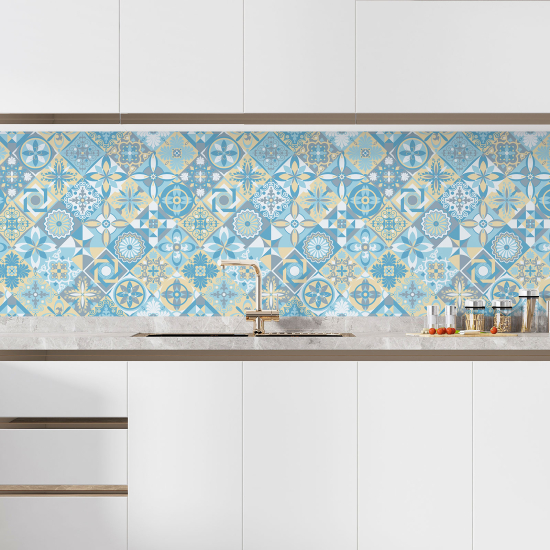 Self Adhesive Kitchen Splashback - Cement tile effect