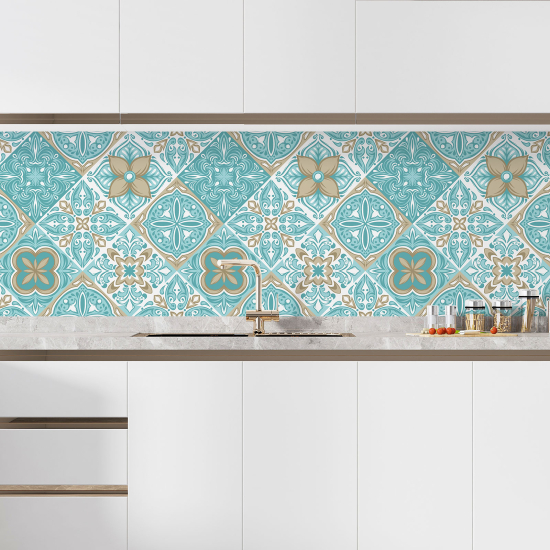 Self Adhesive Kitchen Splashback - Cement tile effect