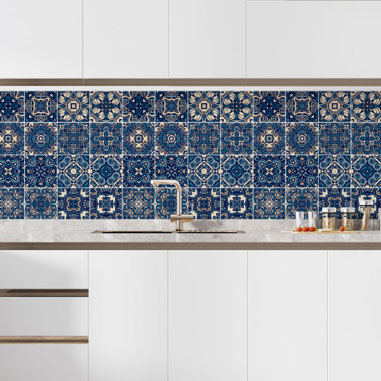 Self Adhesive Kitchen Splashback - Cement tile effect