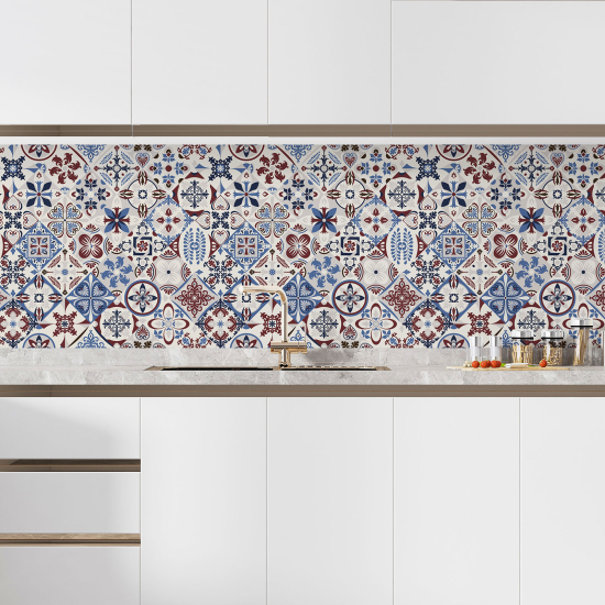 Self Adhesive Kitchen Splashback - Cement tile effect