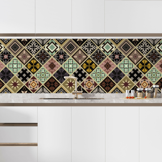 Self Adhesive Kitchen Splashback - Cement tile effect