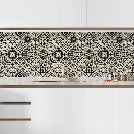 Self Adhesive Kitchen Splashback - Cement tile effect