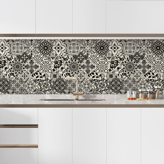 Self Adhesive Kitchen Splashback - Cement tile effect