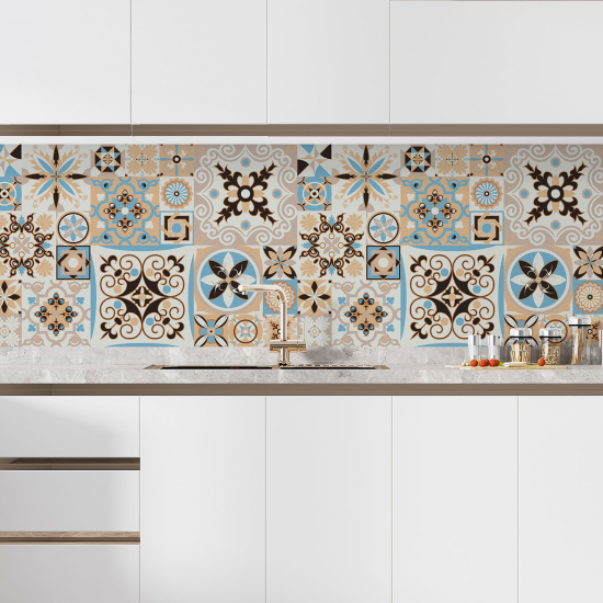 Self Adhesive Kitchen Splashback - Cement tile effect