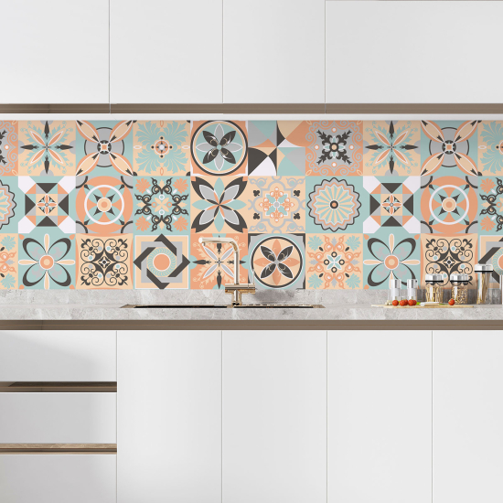 Self Adhesive Kitchen Splashback - Cement tile effect