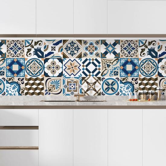 Self Adhesive Kitchen Splashback - Cement tile effect