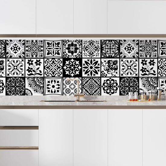 Self Adhesive Kitchen Splashback - Cement tile effect