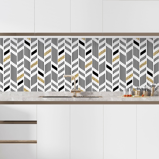 Self Adhesive Kitchen Splashback - Chevron Pattern