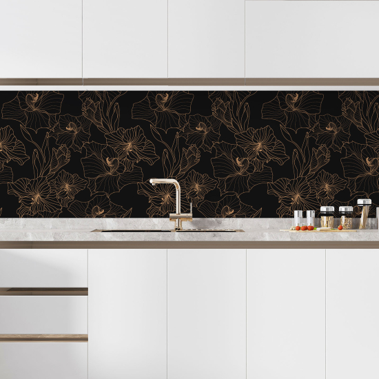 Self Adhesive Kitchen Splashback - Flowers