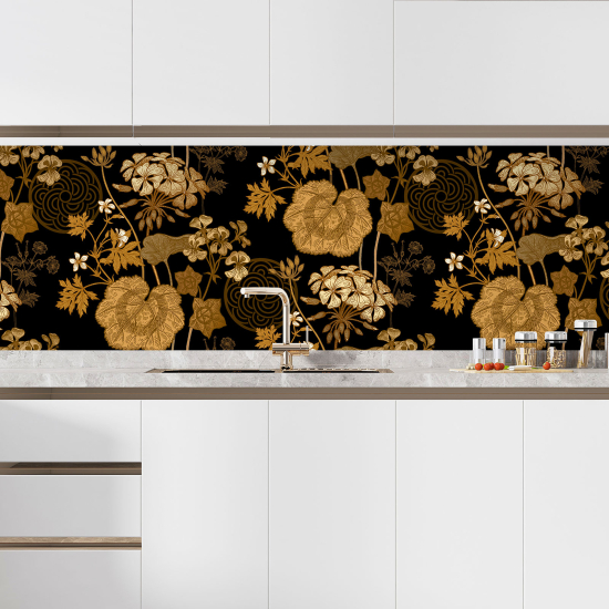 Self Adhesive Kitchen Splashback - Flowers