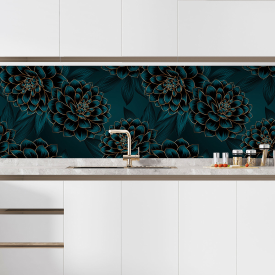 Self Adhesive Kitchen Splashback - Flowers