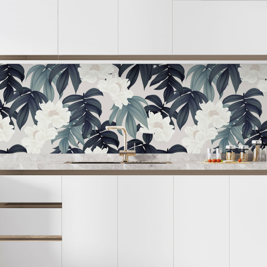 Self Adhesive Kitchen Splashback - Flowers