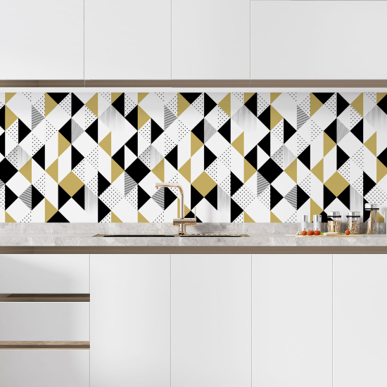 Self Adhesive Kitchen Splashback - Geometric Pattern