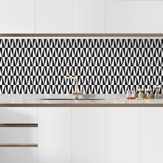 Self Adhesive Kitchen Splashback - Geometric Pattern