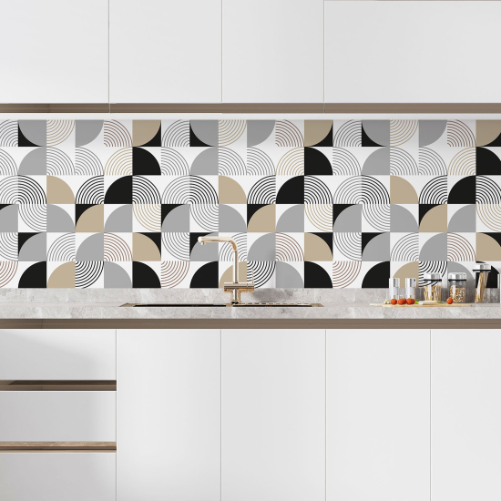 Self Adhesive Kitchen Splashback - Geometric pattern