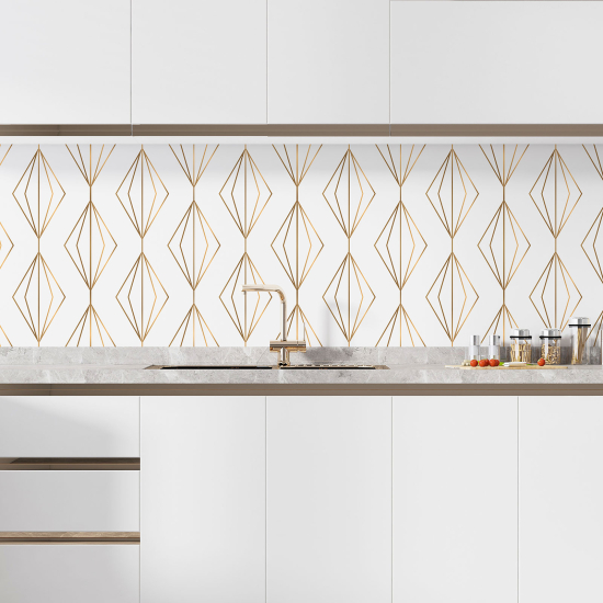 Self Adhesive Kitchen Splashback - Geometric pattern