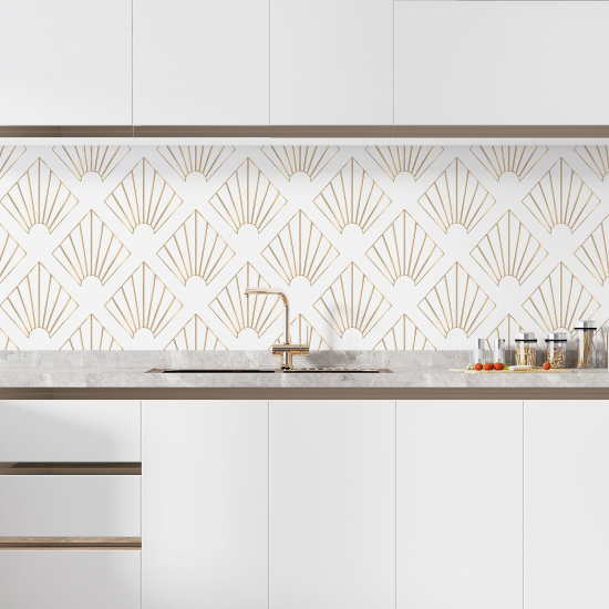 Self Adhesive Kitchen Splashback - Geometric pattern