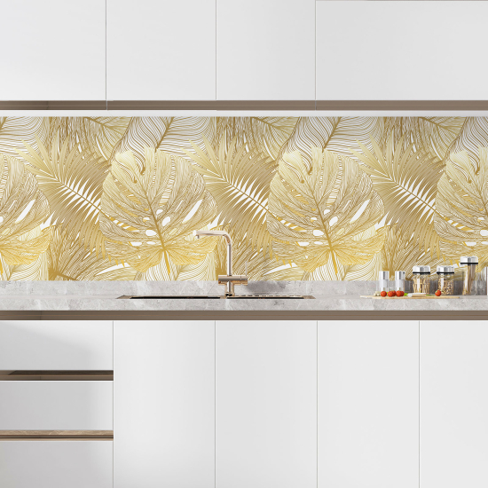 Self Adhesive Kitchen Splashback - Leaves