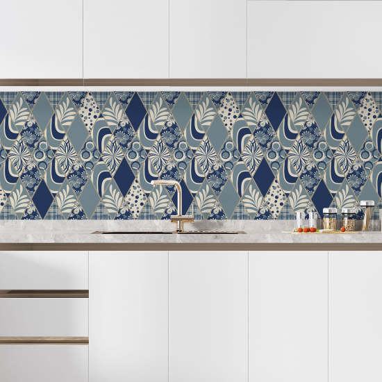 Self Adhesive Kitchen Splashback - Tropical leaves