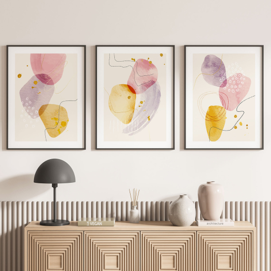 Set Of 3 Posters - Abstract