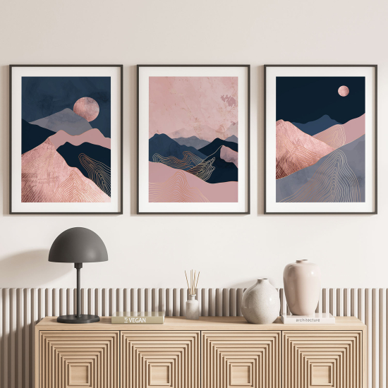 Set Of 3 Posters - Boho Landscapes