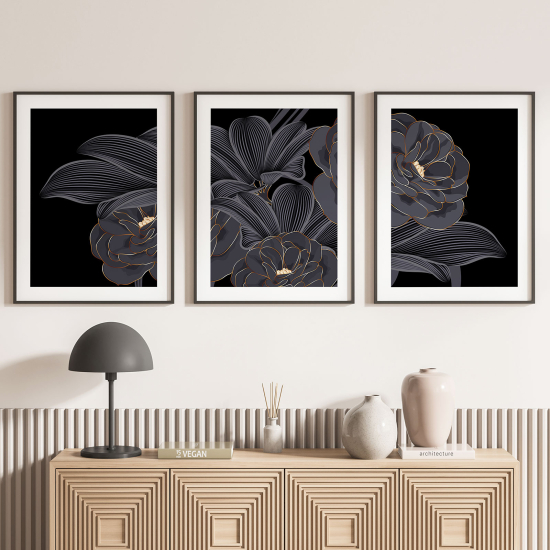 Set Of 3 Posters - Flowers